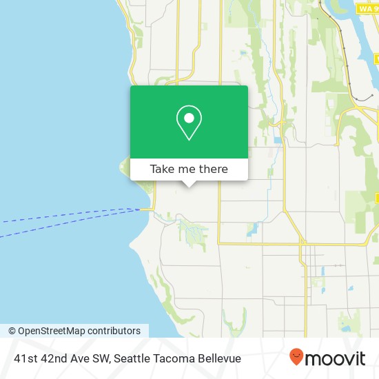 Mapa de 41st 42nd Ave SW, Seattle, WA 98136