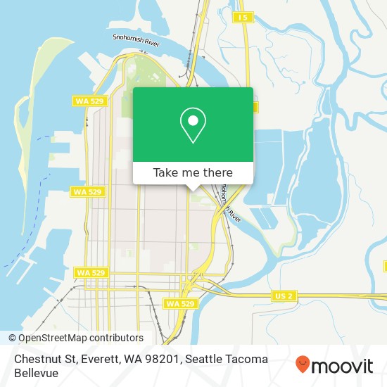 Mapa de Chestnut St, Everett, WA 98201