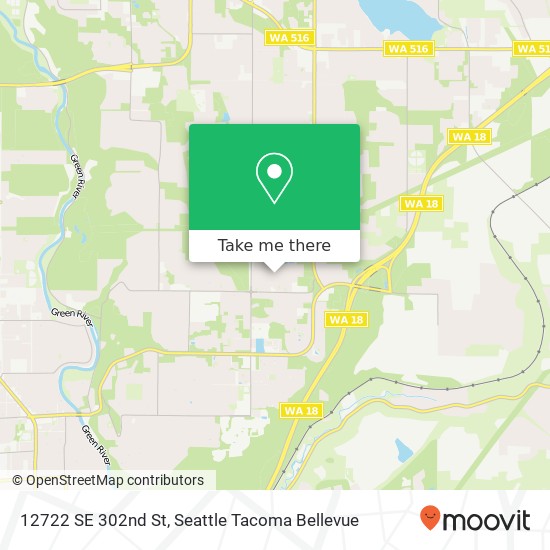 Mapa de 12722 SE 302nd St, Auburn, WA 98092