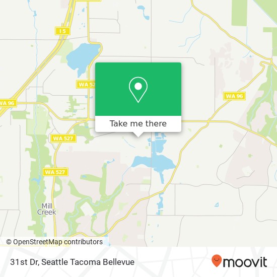 Mapa de 31st Dr, Mill Creek, WA 98012