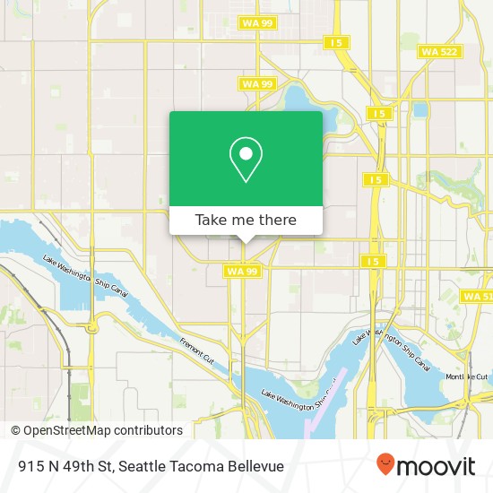 Mapa de 915 N 49th St, Seattle, WA 98103