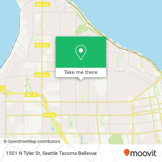 Mapa de 1501 N Tyler St, Tacoma, WA 98406