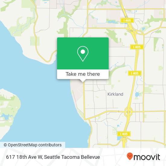 Mapa de 617 18th Ave W, Kirkland, WA 98033