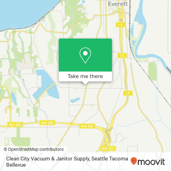 Mapa de Clean City Vacuum & Janitor Supply, 6628 Evergreen Way