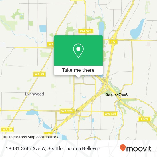 Mapa de 18031 36th Ave W, Lynnwood, WA 98037