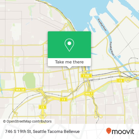 Mapa de 746 S 19th St, Tacoma, WA 98405