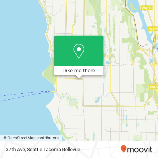 Mapa de 37th Ave, Seattle, WA 98126
