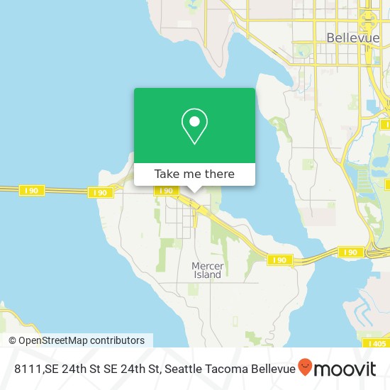 Mapa de 8111,SE 24th St SE 24th St, Mercer Island, WA 98040