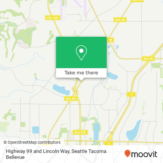 Highway 99 and Lincoln Way, Lynnwood, WA 98087 map