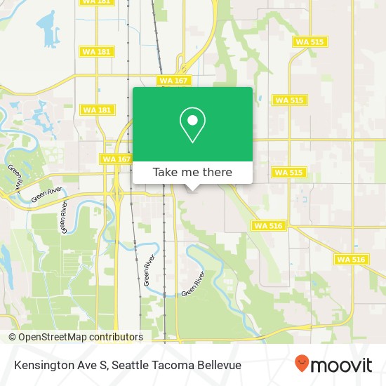 Mapa de Kensington Ave S, Kent, WA 98030