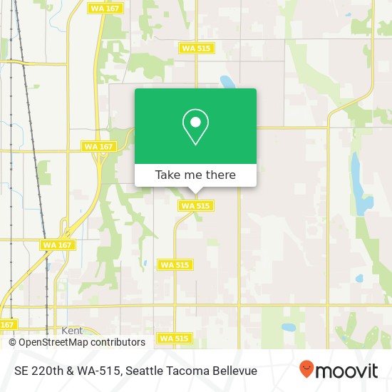 Mapa de SE 220th & WA-515, Kent, WA 98031