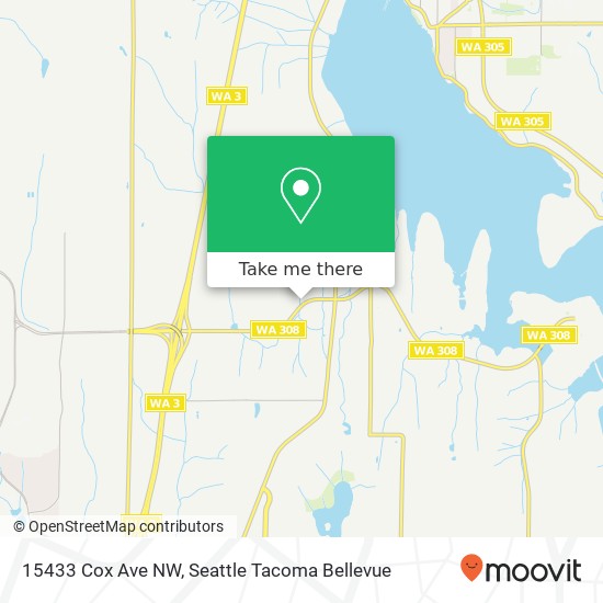 Mapa de 15433 Cox Ave NW, Poulsbo, WA 98370