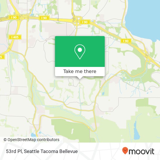 53rd Pl, Bellevue, WA 98006 map