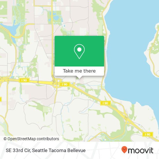 Mapa de SE 33rd Cir, Bellevue, WA 98008