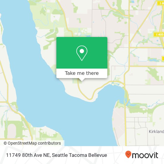 Mapa de 11749 80th Ave NE, Kirkland, WA 98034