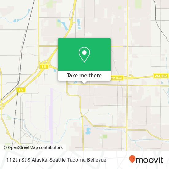 Mapa de 112th St S Alaska, Tacoma, WA 98444