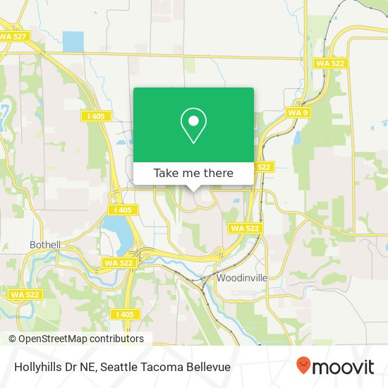 Mapa de Hollyhills Dr NE, Bothell, WA 98011