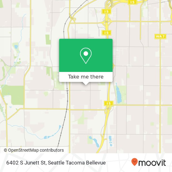 Mapa de 6402 S Junett St, Tacoma, WA 98409