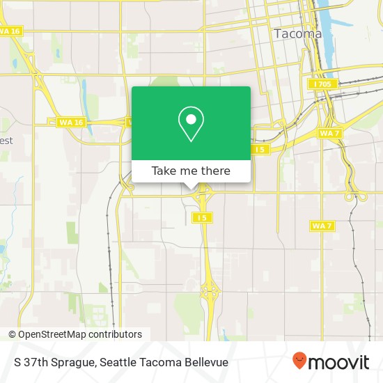 S 37th Sprague, Tacoma, WA 98409 map