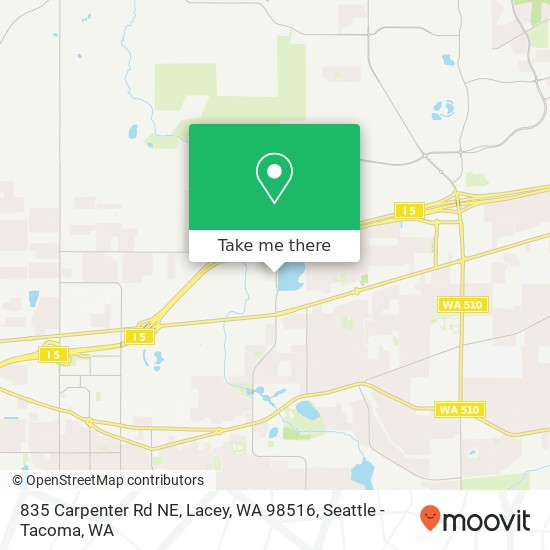 Mapa de 835 Carpenter Rd NE, Lacey, WA 98516