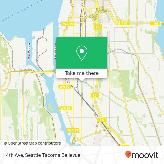 Mapa de 4th Ave, Seattle, WA 98134