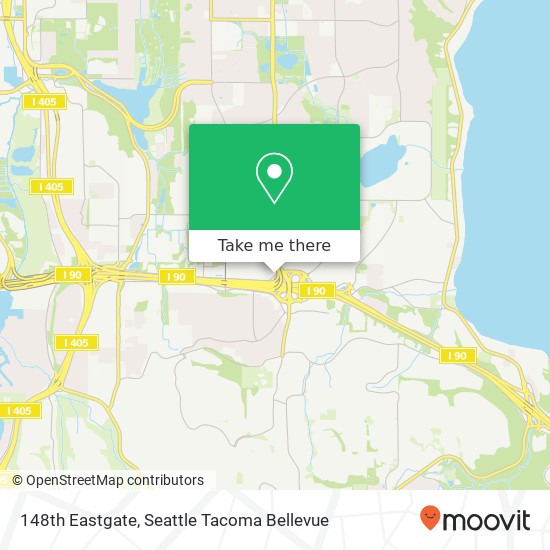 Mapa de 148th Eastgate, Bellevue (EASTGATE), WA 98007