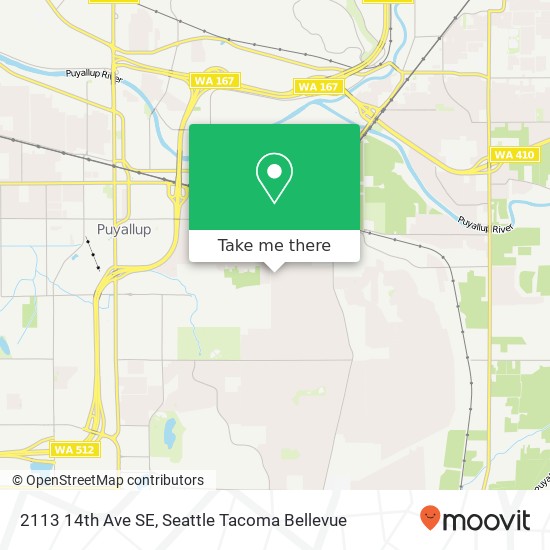 Mapa de 2113 14th Ave SE, Puyallup, WA 98372