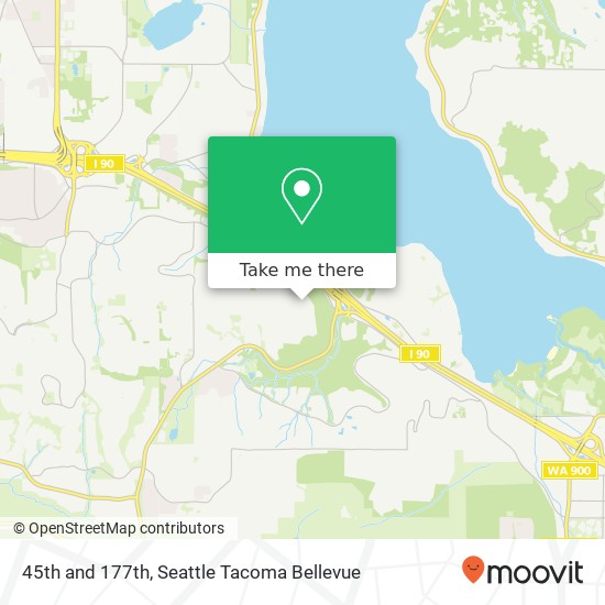 Mapa de 45th and 177th, Bellevue, WA 98006