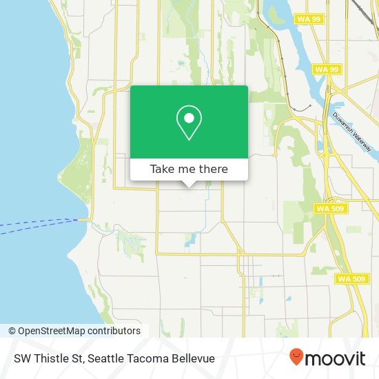 Mapa de SW Thistle St, Seattle, WA 98126