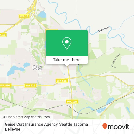 Mapa de Geise Curt Insurance Agency, 26207 Maple Valley Black Diamond Rd SE