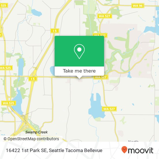 Mapa de 16422 1st Park SE, Bothell, WA 98012