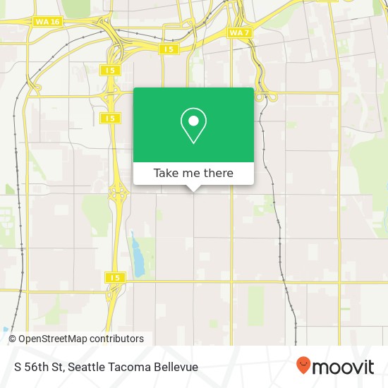 Mapa de S 56th St, Tacoma, WA 98408