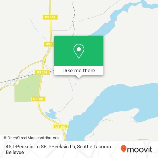 Mapa de 45,T-Peeksin Ln SE T-Peeksin Ln, Shelton, WA 98584