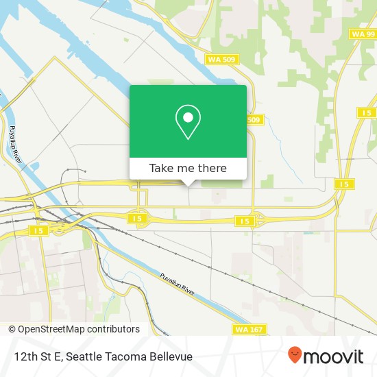 Mapa de 12th St E, Tacoma, WA 98424