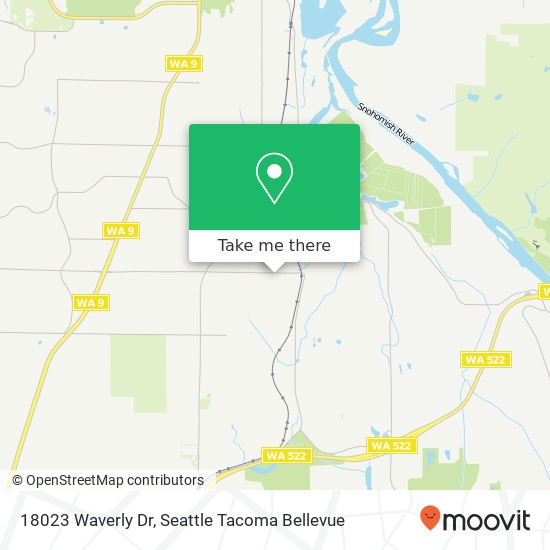 Mapa de 18023 Waverly Dr, Snohomish, WA 98296