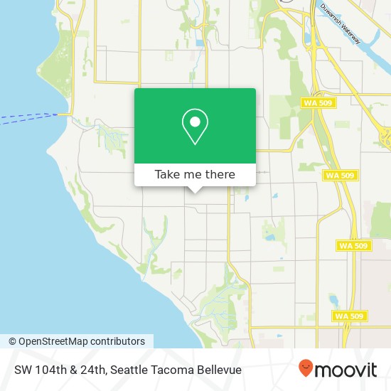 Mapa de SW 104th & 24th, Seattle, WA 98146