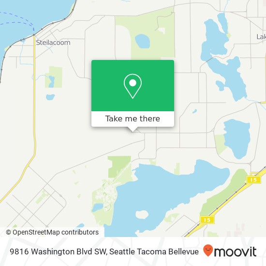 9816 Washington Blvd SW, Lakewood (TACOMA), WA 98498 map