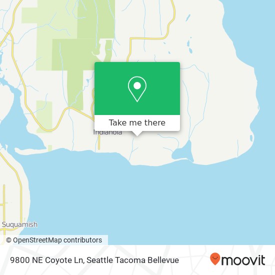 Mapa de 9800 NE Coyote Ln, Indianola, WA 98342