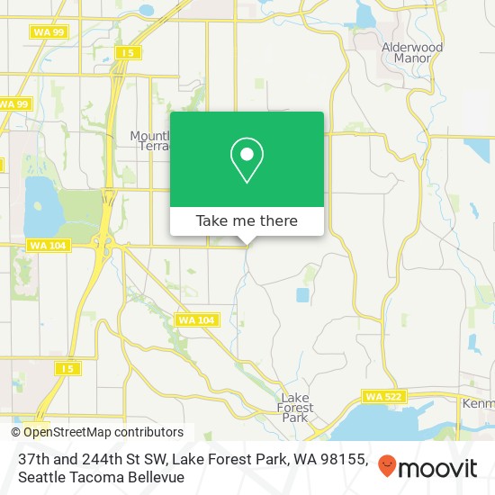 Mapa de 37th and 244th St SW, Lake Forest Park, WA 98155