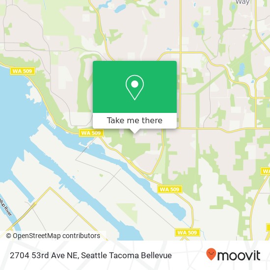 Mapa de 2704 53rd Ave NE, Tacoma, WA 98422