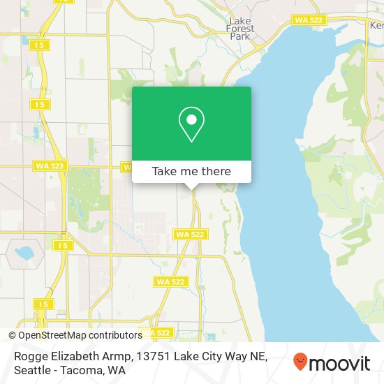 Mapa de Rogge Elizabeth Armp, 13751 Lake City Way NE
