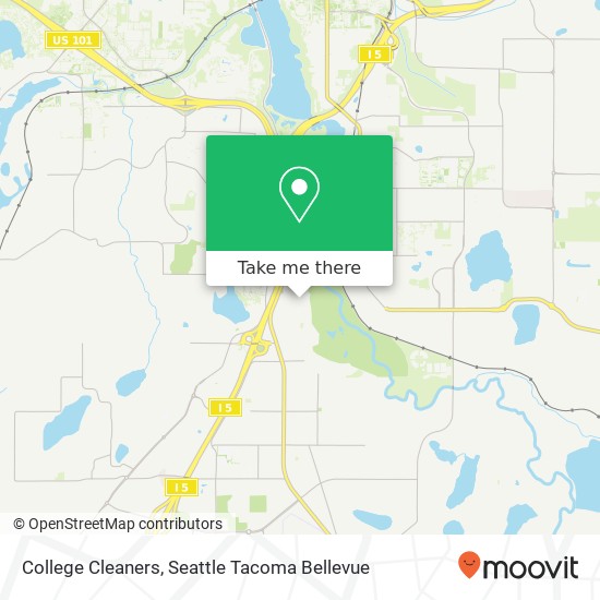 Mapa de College Cleaners, 4833 Tumwater Valley Dr SE