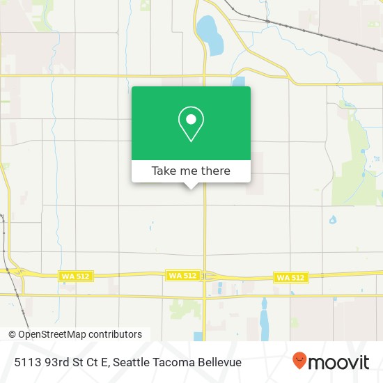 Mapa de 5113 93rd St Ct E, Tacoma, WA 98446