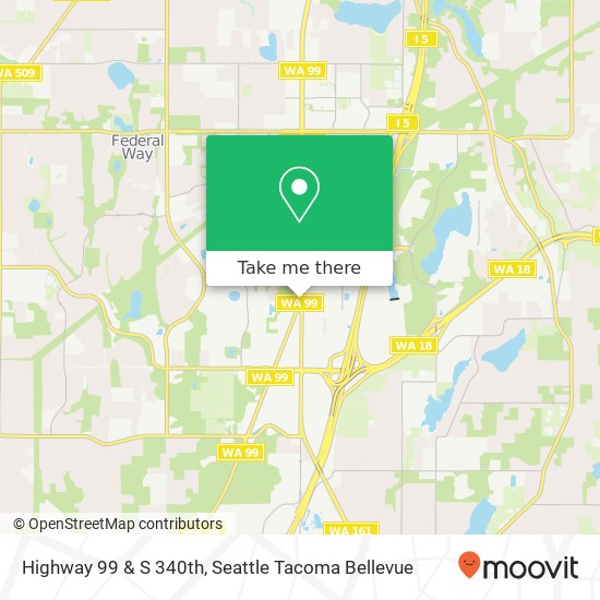 Highway 99 & S 340th, Federal Way, WA 98003 map