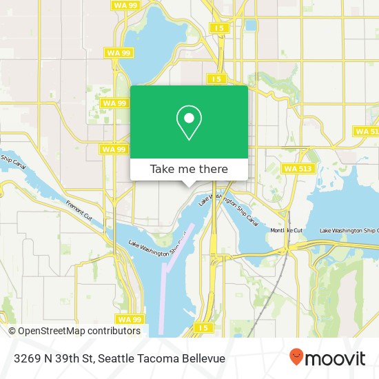 Mapa de 3269 N 39th St, Seattle, WA 98103