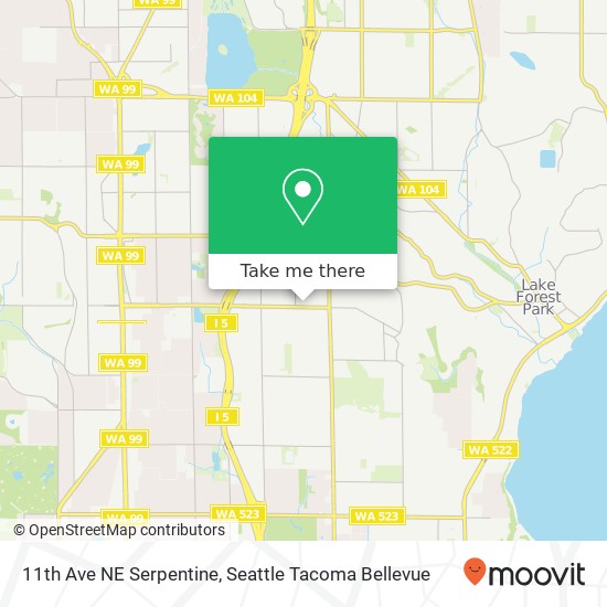 Mapa de 11th Ave NE Serpentine, Shoreline, WA 98155