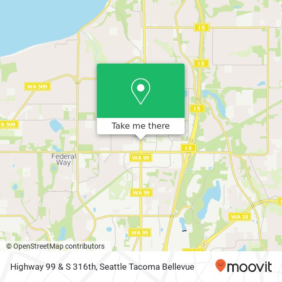 Highway 99 & S 316th, Federal Way, WA 98003 map