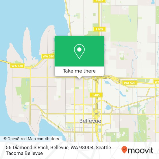 Mapa de 56 Diamond S Rnch, Bellevue, WA 98004