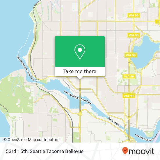 Mapa de 53rd 15th, Seattle, WA 98107