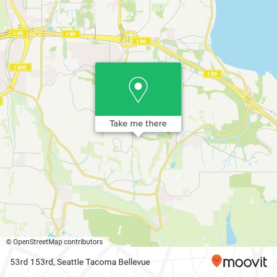 Mapa de 53rd 153rd, Bellevue, WA 98006